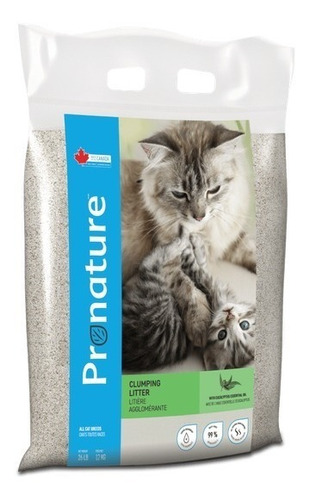 Arena Para Gatos Pronature 100% Bentonita Natural 18 Kilos