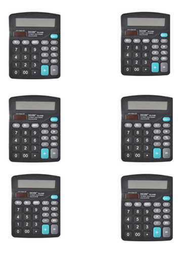 Set 6 Calculadora De Escritorio Grande 12 Dígitos Mostrador 