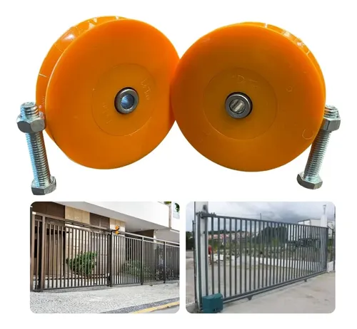 Kit 2 Roldana Para Portão De Correr Nylon 100mm 4 Pol Tipo V | MercadoLivre