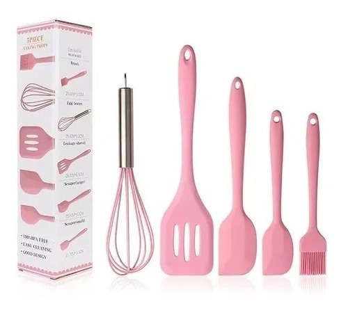 Set De Utensilio De Cocina 5pcs De Silicona Batidor Espátula