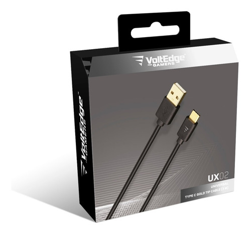 Imagen 1 de 4 de Cable Tipo C 3 Metros Ux02 Voltedge ( Garantía De Por Vida)