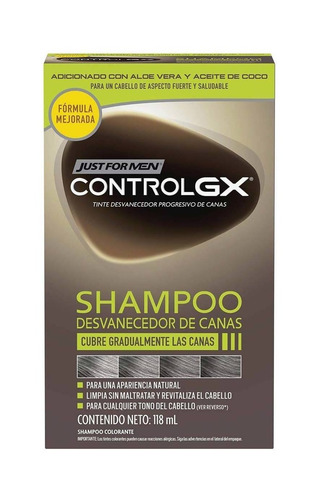 Shampoo Controlgx Just for men en tubo depresible de 118mL por 1 unidad