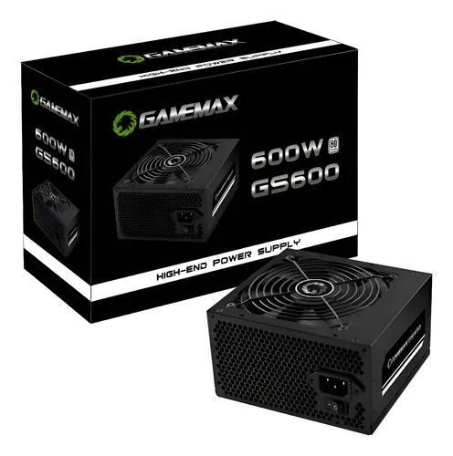 Fonte De Alimentacao 600w Gs600 80 Plus White Gamemax Cor Preto