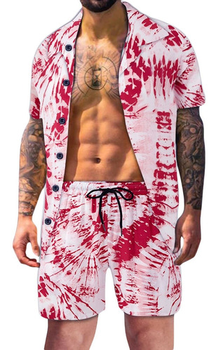 Conjunto Camisa Hawaiana Verano 2 Repuesto Para Hombre