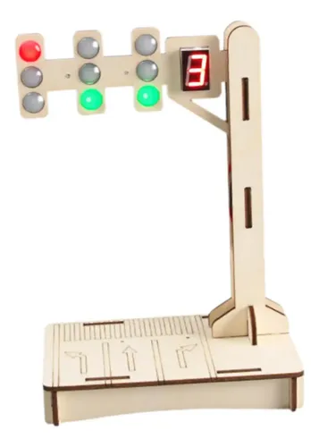 Semáforo De Juguete Educativo Con Luces LED Y Sonidos | Señal De Tráfico Para Niños | Simulación De Cruce Vial | 12.5x4 Cm | Regalo De Seguridad Vial | Incluye Barricadas Opcionales