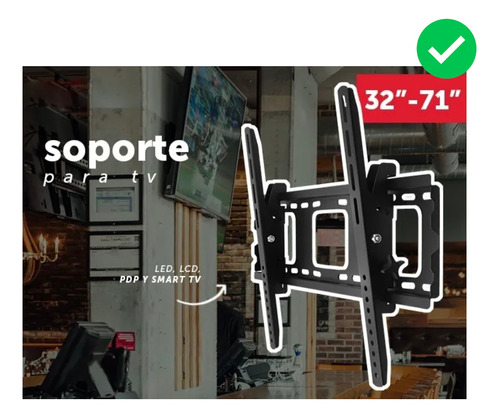 Soporte De Pared Para Tv Monitor De 32  A 71  Fijo