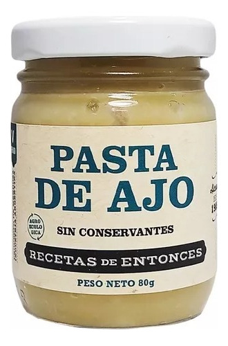 Pasta De Ajo Vegana Sin Conservantes Recetas De Entonces 80g