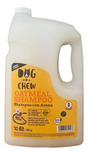 Dog-o-chew, Shampoo Para Perro Con Avena 4 Lt, Premium
