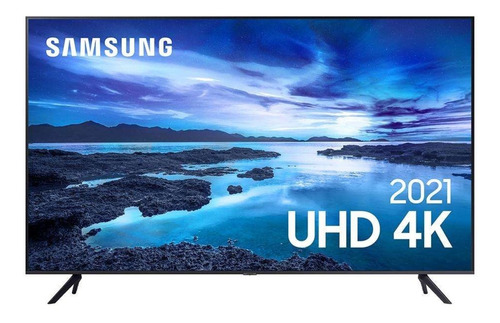 Imagem 1 de 6 de Smart Tv Led Uhd 4k 55 Polegadas Preta 55au7700 Samsung