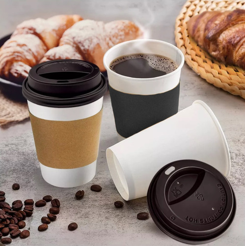 200 Fajillas - Mangas - Para Vaso De Bebida Caliente