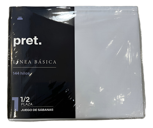 Juego De Sábanas 144 Hilos 2 1/2 Plazas Blanco - Pret A Home