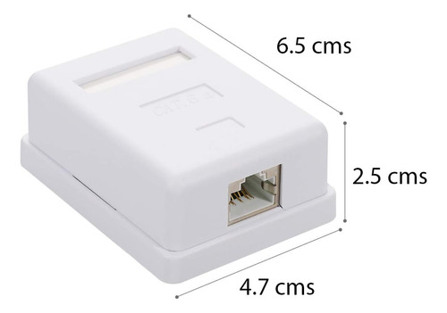 Roseta Cat 6 Con Módulo Caja Rj45 X Pack 10 Unidades