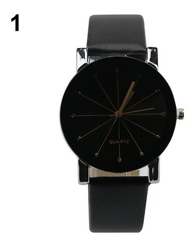 Relógio Pulso Esport Unisex Pulseira Couro Sintetico Barato