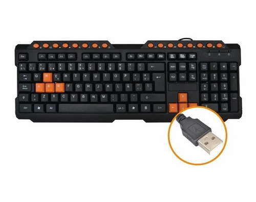 Teclado Basik Tech Multimedia Bst09t Color Del Teclado Negro
