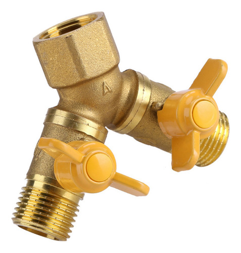 . Adaptador De Manguera De Doble Grifo De Latón G1/2 For