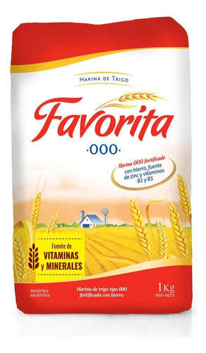 Harina De Trigo Fortificada Favorita 000 1 Kg