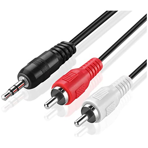 Cable De Audio Tnp 3.5mm Rca (30 Pies) Conector Bidirec...