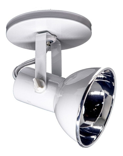 Spot Sobrepor P1 Lâmpada E27 Branco Refletor Ed Luz Mix