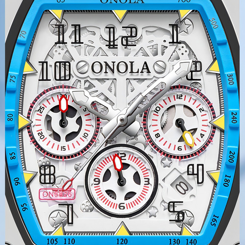 Relógios De Silicone Com Calendário De Quartzo Onola On6826w Cor Da Correia Azul