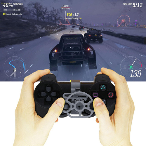 Controlador De Juego Mini Volante Controlador Auxiliar Gris