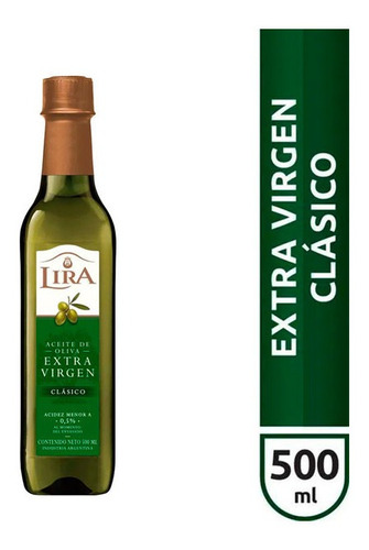 Aceite De Oliva Lira Extra Virgen Botella X 500 Ml