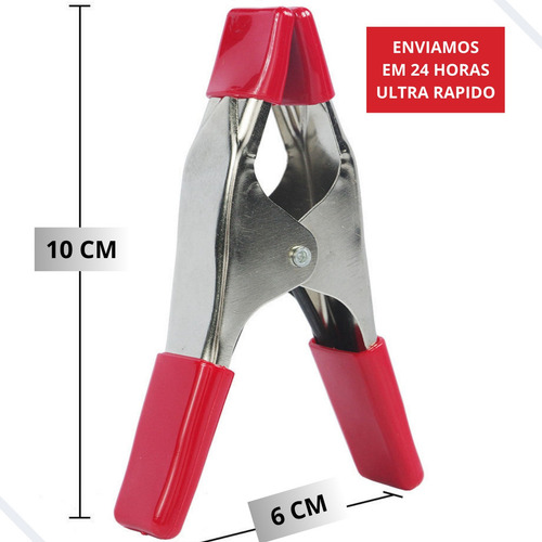 Kit 8 Jacaré Garra Grampo Bateria Carregador Automotivo