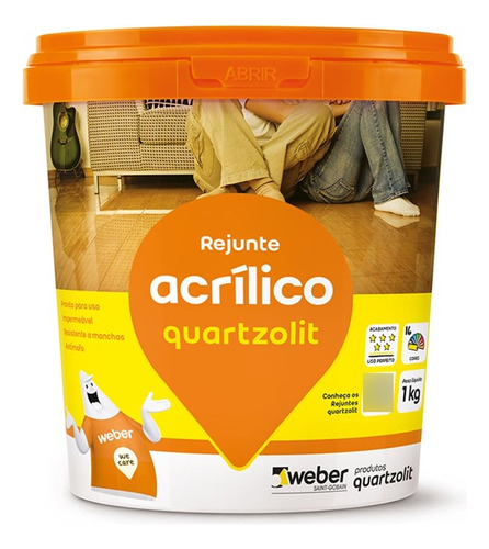 Rejunte Acrilico Quartzolit Pote 1kg Marrom Cafe