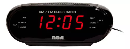Radio Reloj Despertador, AM/FM, Negro, RCA : Precio Guatemala