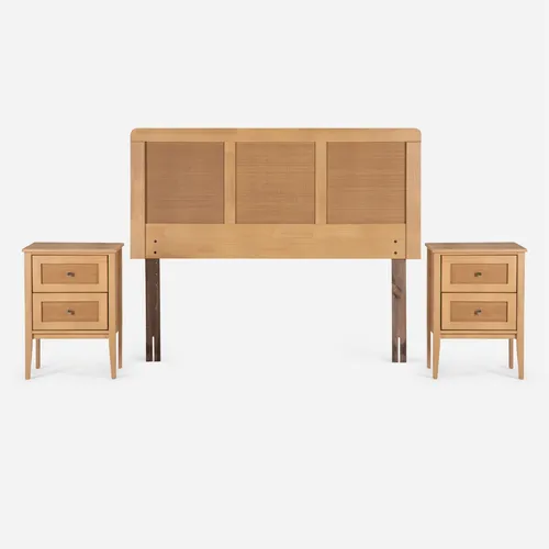 Cama Europea Rosen Autonomy Sky 2 Plazas + Muebles Charles