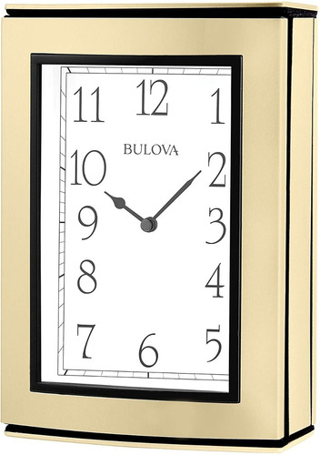 Reloj Bulova Clocks Mesa B1709 Porta Retrato Dorado Vintage