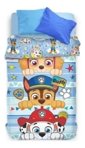 Cubrecama Cover 1 1/2 Paw Patrol Patrulla Canina Piñata