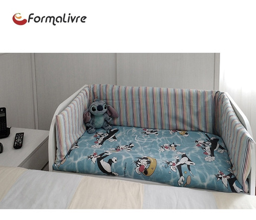 Mini Berço Acoplado Moisés Lateral De Cama Com Colchão