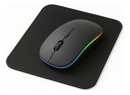 Kit Mouse Sem Fio Usb Recarregável Mouse Pad Antiderrapante