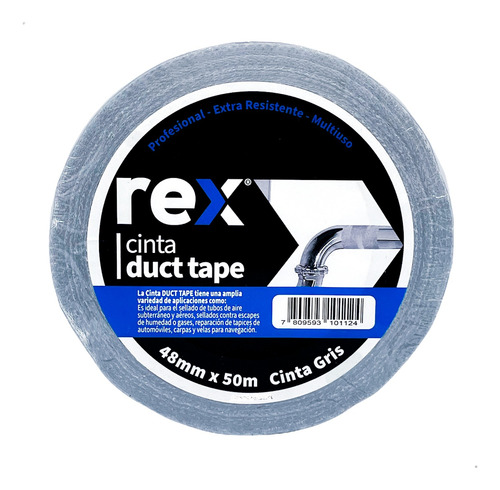  Cinta Duct Tape - Multiuso - 48mm X 50m - Rex
