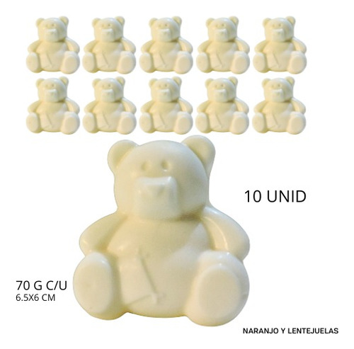 Pack X10 Jabones Osos. Ideal Souvenirs, Aromas Exquisitos
