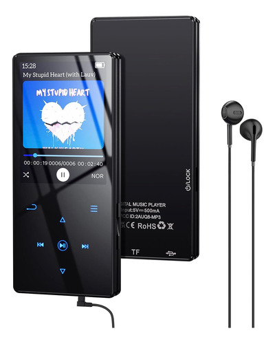 Reproductor Mp3 Yottix De 64 Gb Con Bluetooth 5.0 Mejorado, 