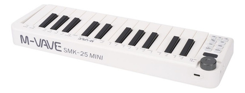 Teclado Controlador M-vave Smk-25 Mini Branco 25 Teclas