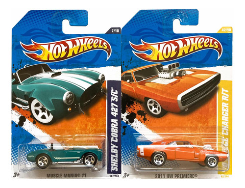 Hot Wheels Colección 2011 Shelby Cobra & Dodge Charger R/t