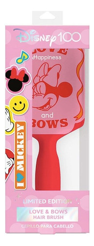 Cepillo Para Cabello Edición Especial Disney Sticker Minnie Color Rosa