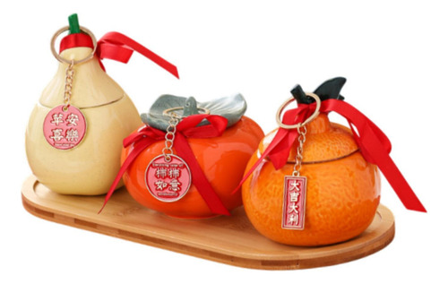 Zz Recipiente For Té De Y Naranja Bandeja De Madera, Latas