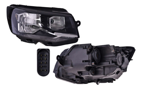 (par) Faros Elec C/motor P/foco H4 Vw Transporter 2017 Depo