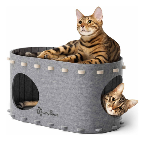 Downypaws Camas Cueva Para Gatos De Interior, Casa Para Gato