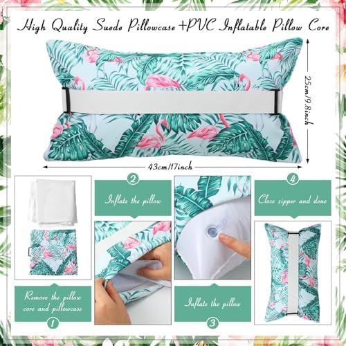 Almohada Inflable De Playa Con Funda Extraíble, Almohada De