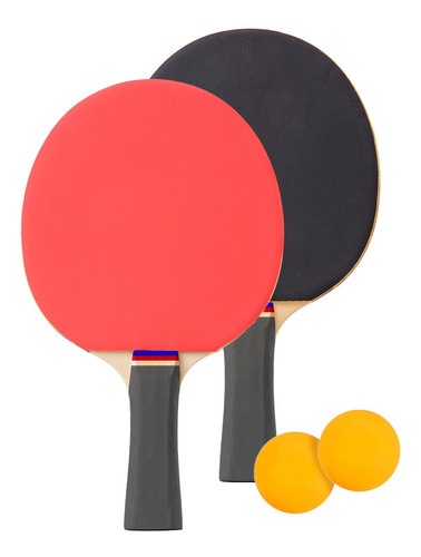 Paleta De Ping Pong X2 Con 2 Pelotas Niños Adultos Cat 300