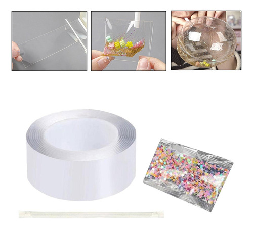 Blow Bubbles Globos Nano Cinta De Doble Cara 2mmx5cmx300cm