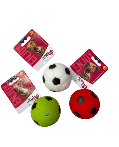 Juguete Pelota Fútbol Vinilo Con Chifle X  6 Cm 