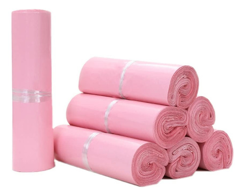 100 Bolsas Sobres De Plástico Para Paquetería 25*35cm Color Rosa