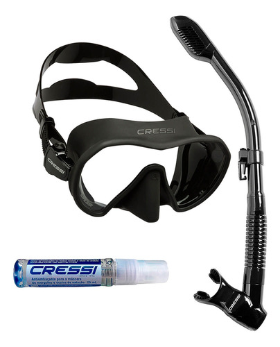 Máscara De Mergulho Cressi Z1 E Snorkel Dry