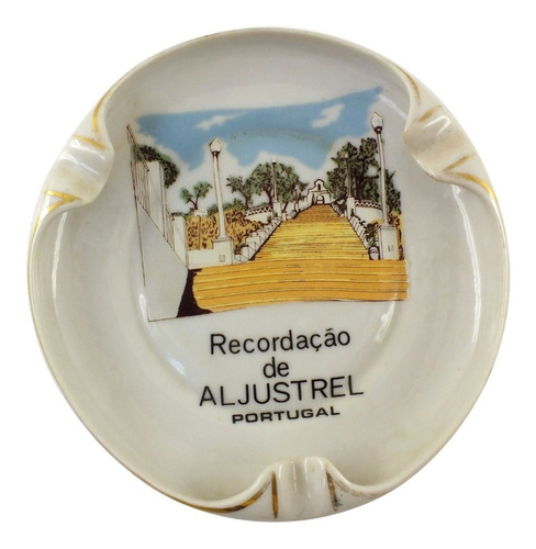 Imagem 1 de 2 de Cinzeiro Recordação De Aljustrel Portugal  Porcelana B4497