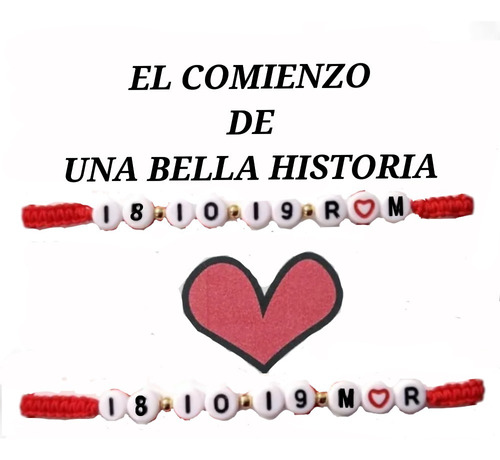 Pulseras Amor Para Parejas Con Iniciales Fecha Personalizada